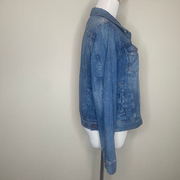J. Crew Medium Wash Fitted Jean jacket Classic Sz Medium - Picture 4 of 9